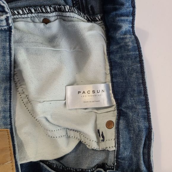 PacSun Slim Jeans Men's Size 33x32 Straight Leg Blue denim - Picture 11 of 13